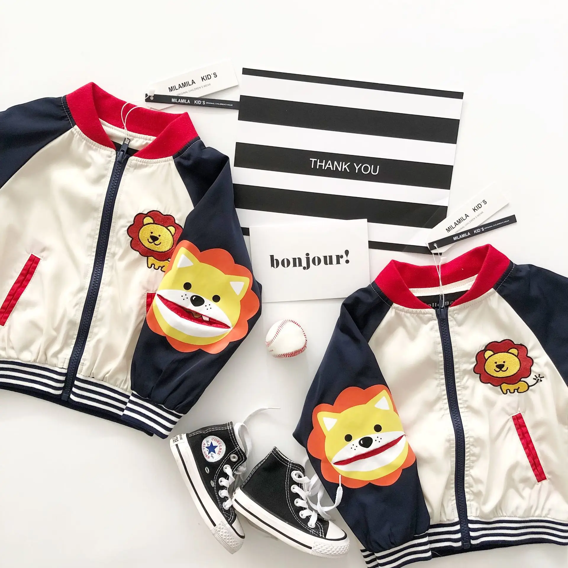 Tonytaobaby/осенне-зимняя новая детская тонкая куртка с милым маленьким львом; куртка для маленьких мальчиков; куртки для девочек