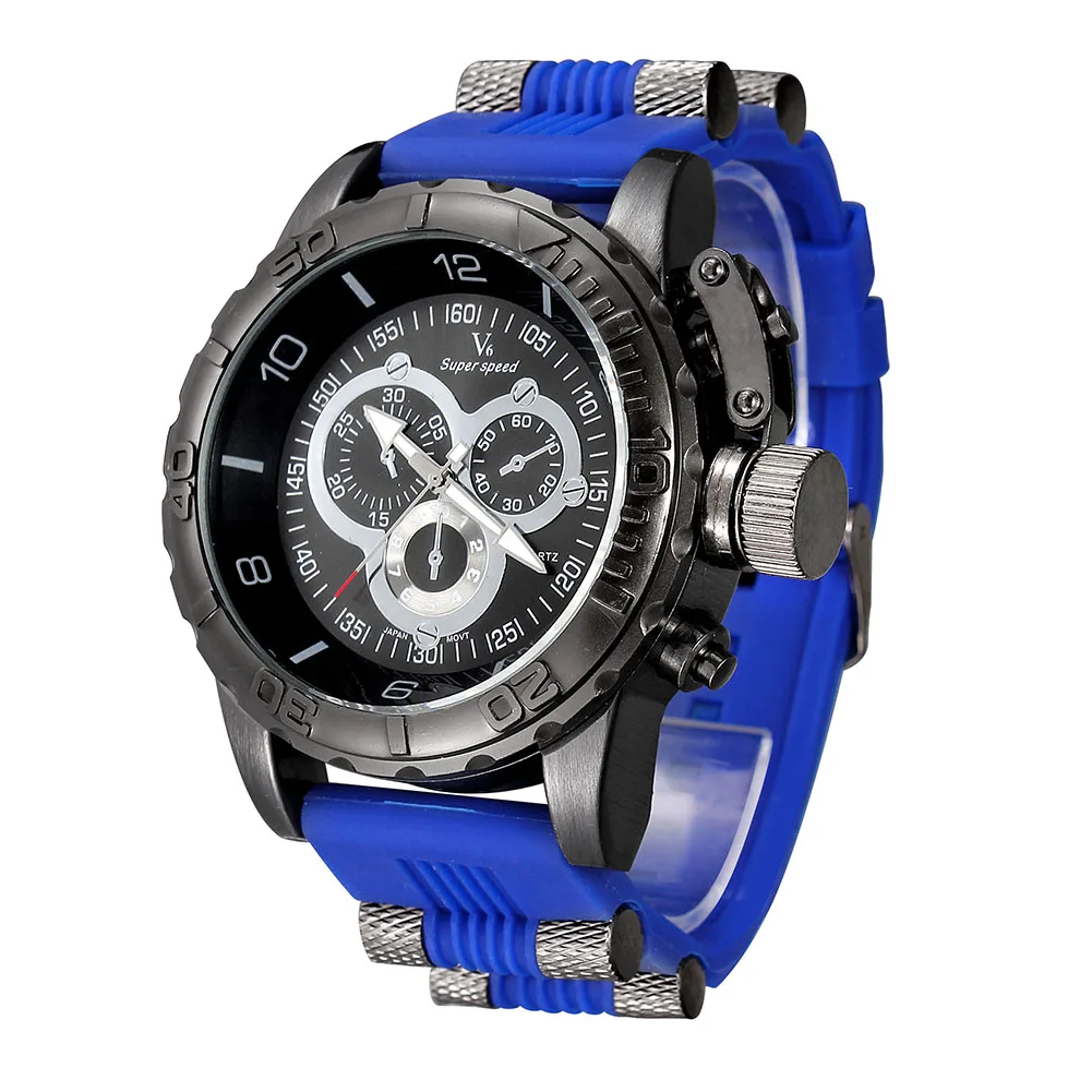 

2020 Listing Men Quartz Watch Brand Fashion Silicone Mens Multi-function Watchs Unique Design Relogio Masculino Erkek Kol Saati