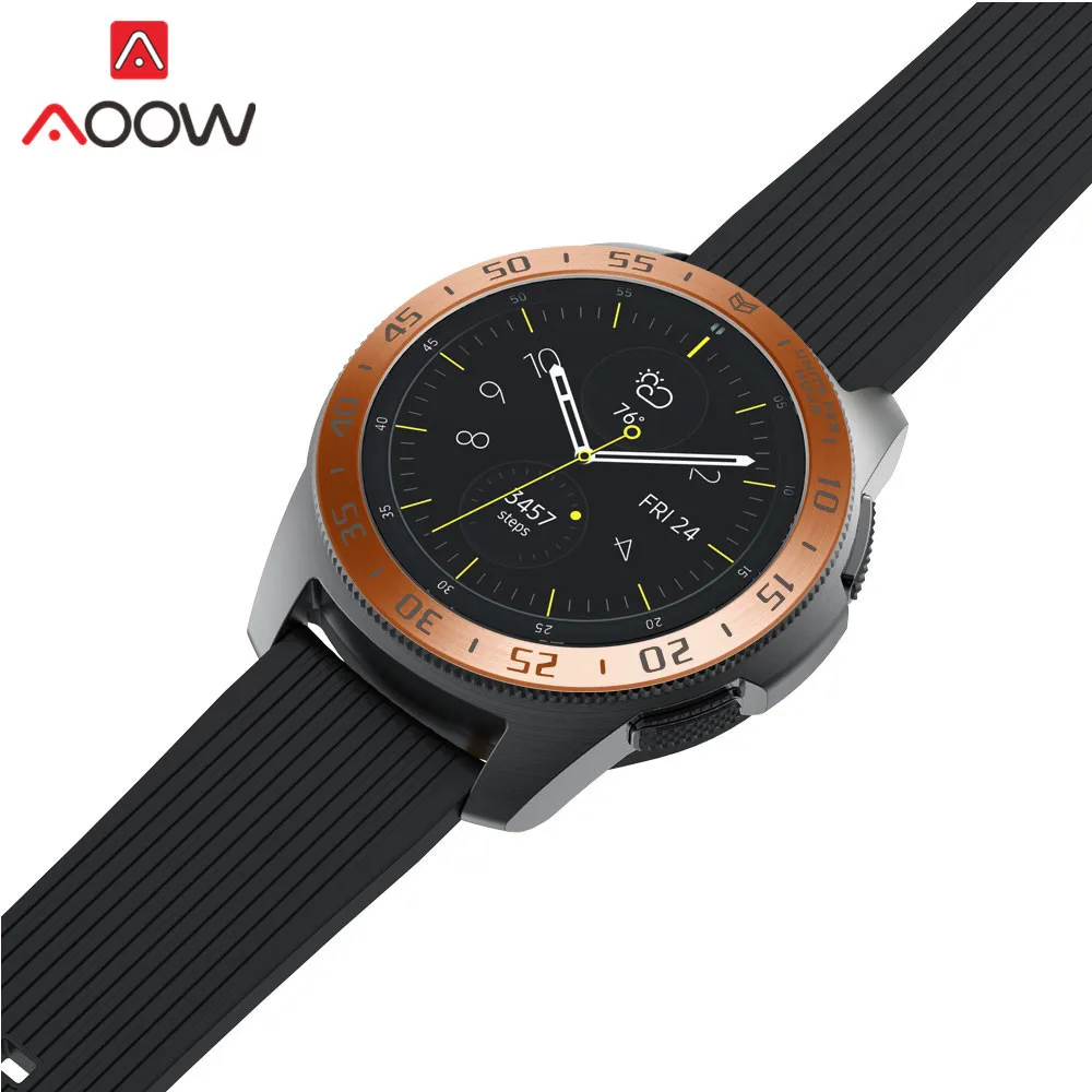 Ободок для часов для samsung gear S3 Frontier Galaxy Watch 42 мм 46 мм клейкая Защитная крышка кольцо из нержавеющей стали