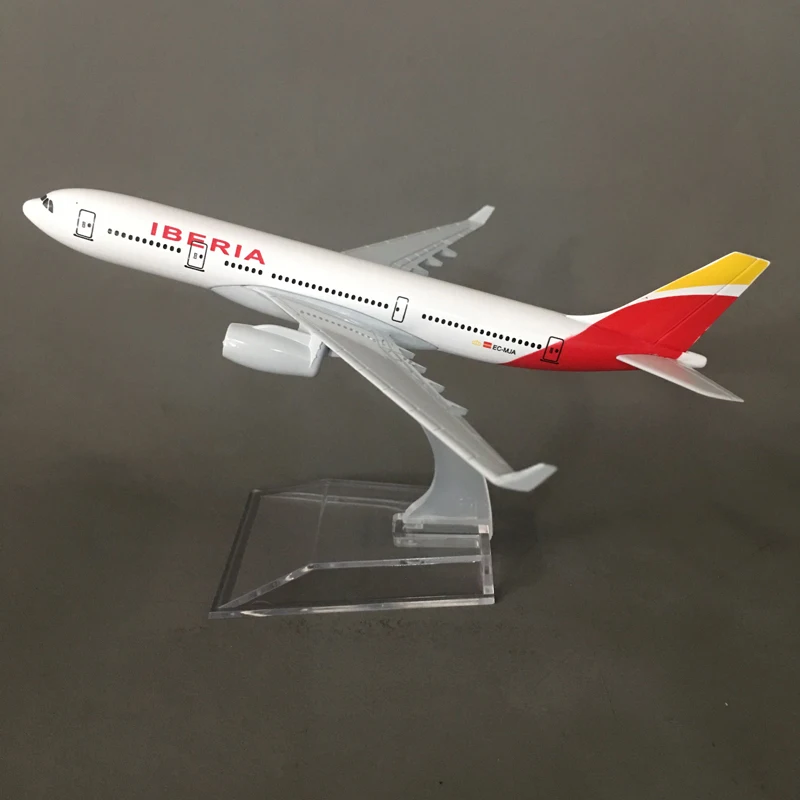 JASON TUTU Испания Iberia Airways A330 модель самолета Модель аэроплана самолет литая под давлением металлическая модели самолетов 16 см 1:400 самолет - Цвет: Photo Color