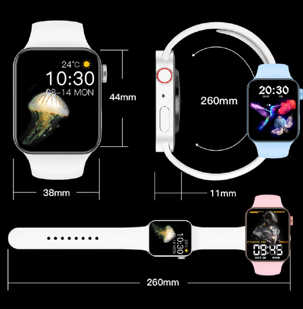 IWO T100 Plus Smart Watch Series 7 Heart Rate Monitor 2021 Smartwatch Men Women Fitness Tracker Bracelet For Android IOS Iphone