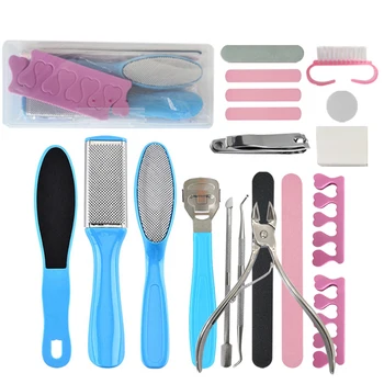 

Rustproof Multifunction Foot File Pedicure Tools Kit Travel Portable Professional Callus Remover Nail Clippers Stainless Steel