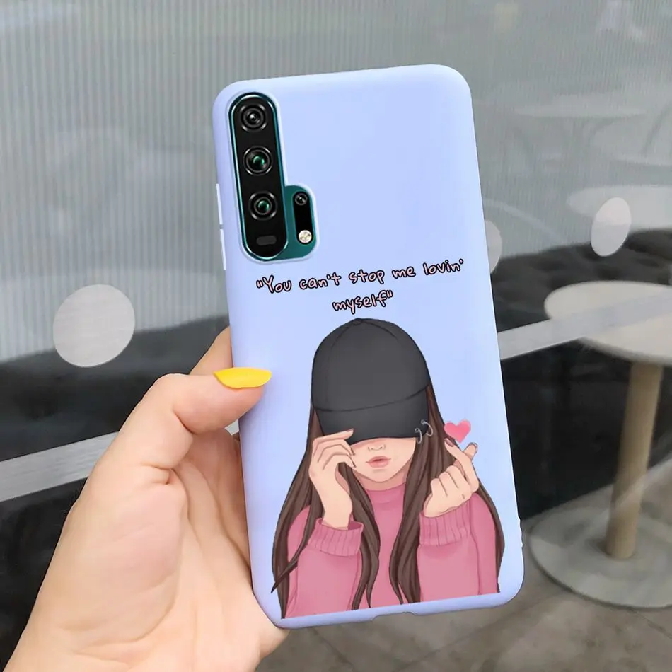 wallet cases Phone Case For Huawei Honor 20 Pro Lite Cases Flower Pretty Girl Soft Silicone Back Cover For Honor 20 Lite pro 20Lit 20Pro phone flip cover