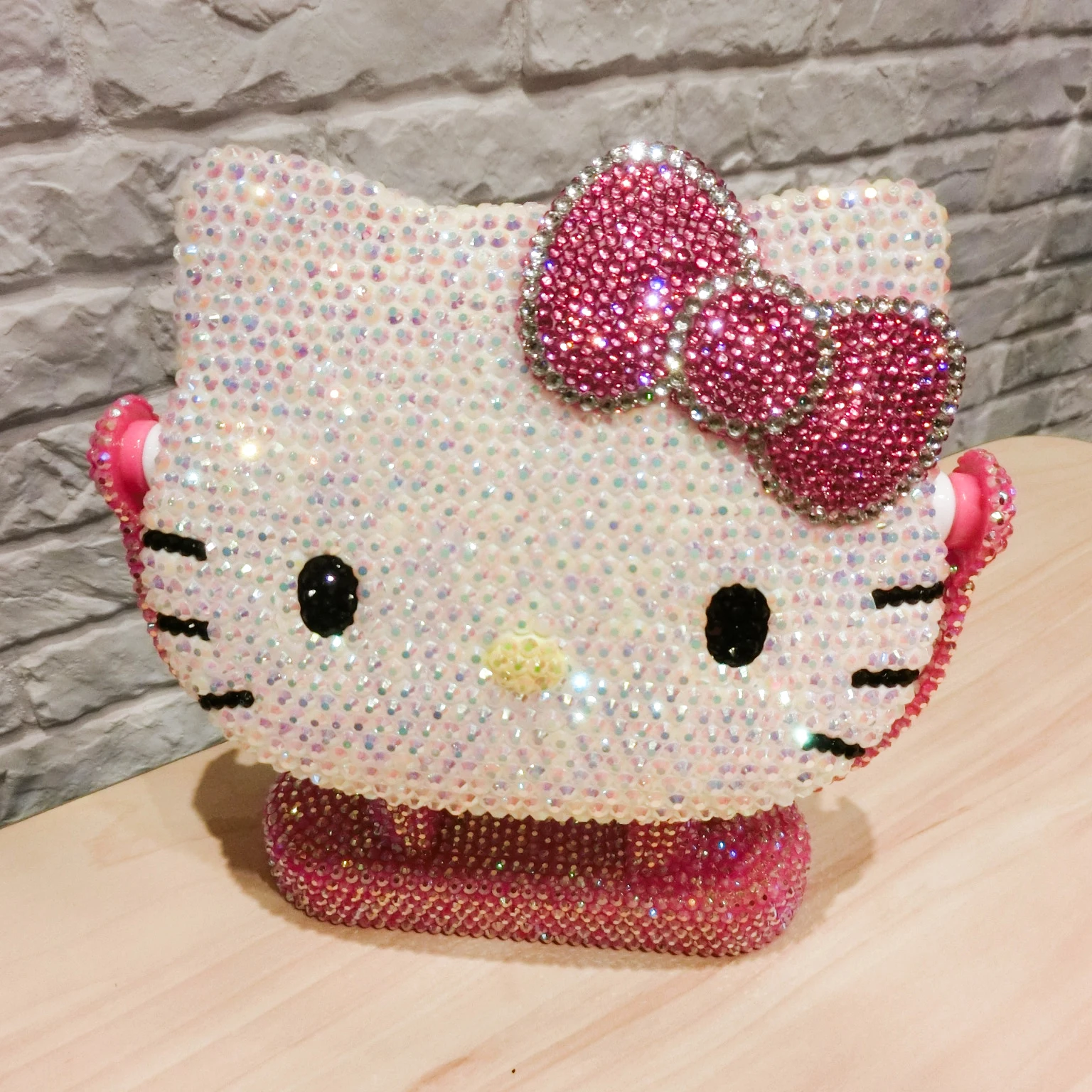 Стразы ручной работы с украшениями, KT, стоящее зеркало, розовое, Helloo Kitty, украшение для комнаты, зеркало, персонализированное зеркало, аксессуары для украшения дома