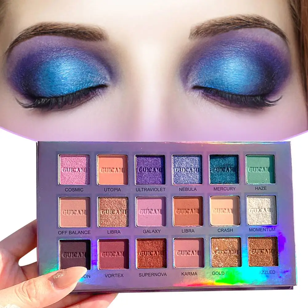 18 Colours Eyeshadow Palette Durable Multi-color Easy To Apply Shimmer Matte Eye Shadow Palette For Women Girls Quick Delivery