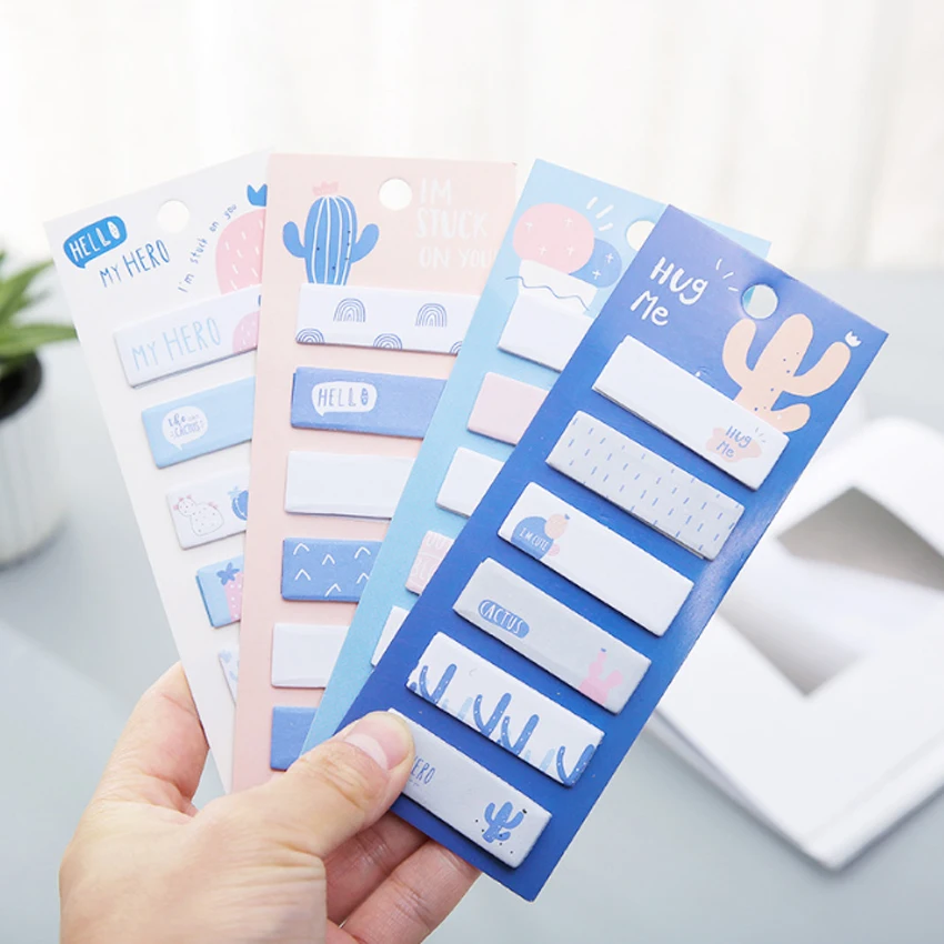 

1pack /lot Kawaii Morocco Cactus Love Sticky Notepad Memo Note Message Post Marker Label Office School Papelaria Supplies