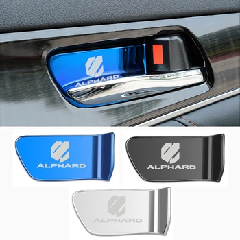 

4pcs stainless steel car interior door handle ornament sticker for Toyota Alphard Accessories Car Styling