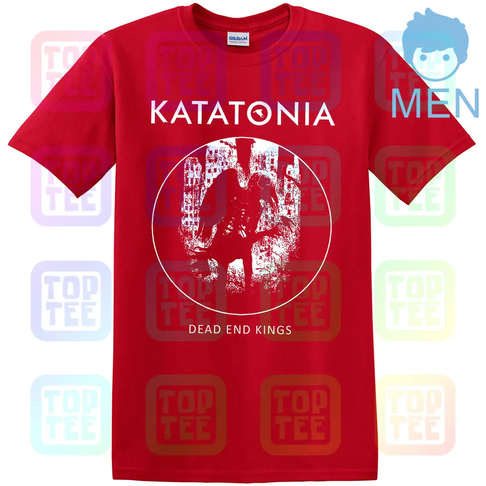 MEN-RED Кататония-тупые короли-прогрессивный рок,-Opeth, T_ рубашка-Размеры: от S до 7xl-показать название оригинала - Цвет: MEN-RED