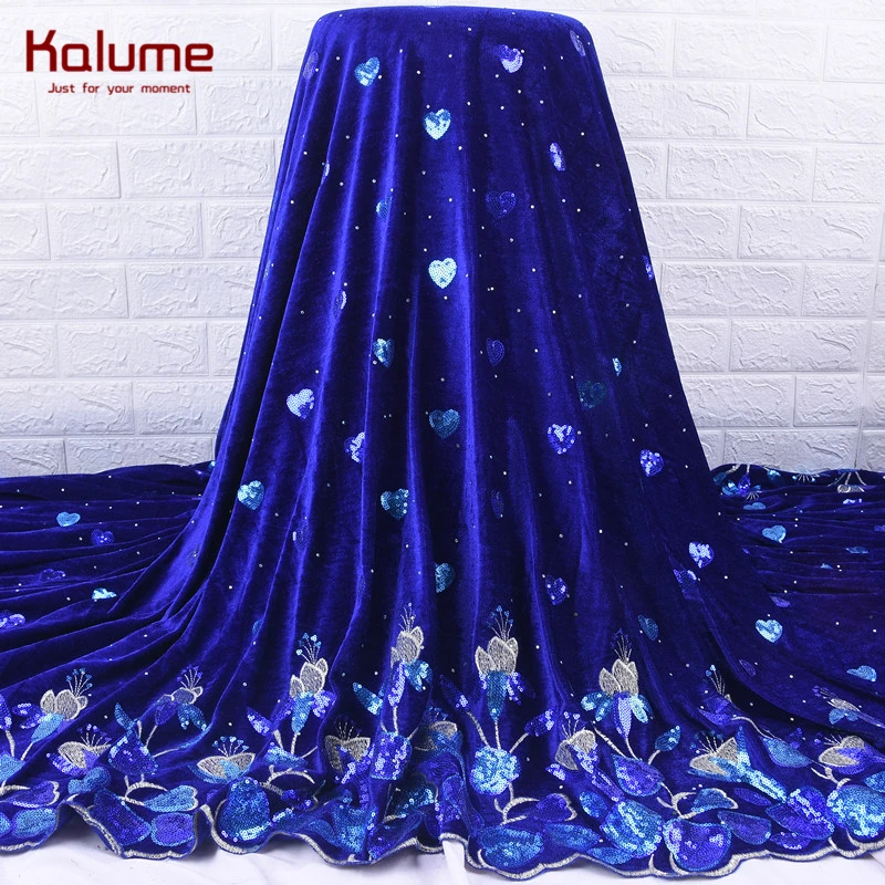 African Velvet Lace Fabric 2024 Nigerian Lace 5 Yards French Velvet Lace  Fabric For Party Wedding Dress Sewing Cloth H2014