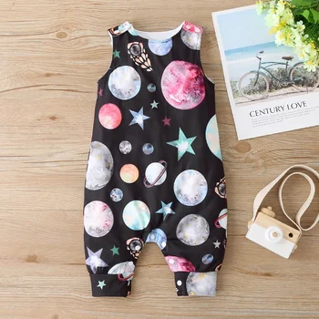 Baby Clothing Newborn Baby Boy Girl Romper Sleeveless Jumpsuit Outfit Clothes Animal Dinosaur Print Color Summer Infant Rompers 1