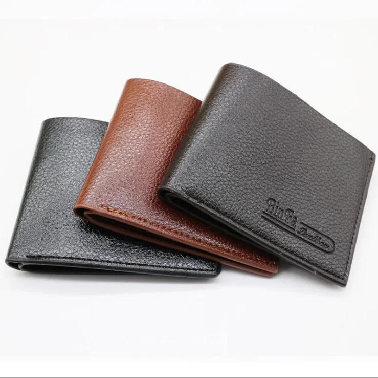 

2018 New Men's Wallet Coin Short Credit Card Holder with Pocket Zipper Wallet fashion Top level PU And Leather Wallet