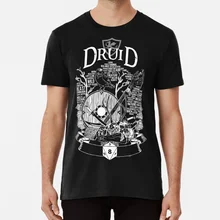 Rpg classe série: druid-branco versão t camisa druida classe d8d dnd rpg nerd jogo de tabuleiro papel