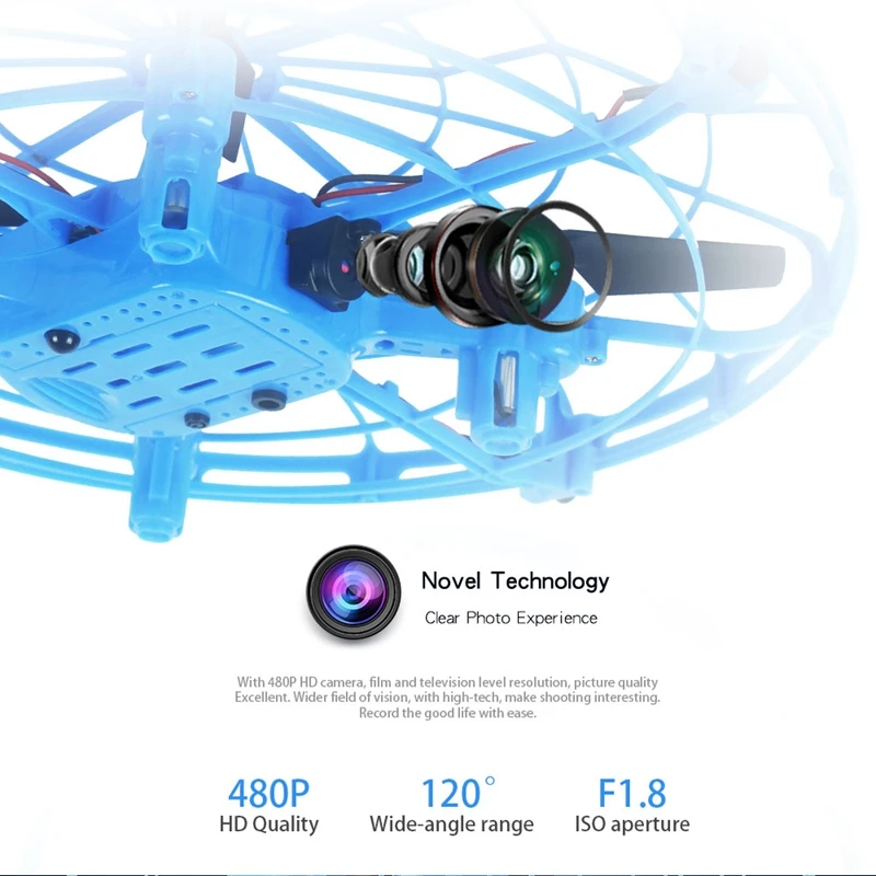 480P Dron Quadcopter UFO Drone With Camera Toys Mini Drone LED Gesture Gravity Induction Drones Induction Quadcopter