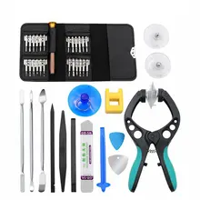 Kit de réparation de téléphone portable 40 en 1, jeu d'outils de réparation de téléphone portable, tournevis, Kit d'ouverture par aspiration pour la réparation d'écran de téléphone portable IPhone