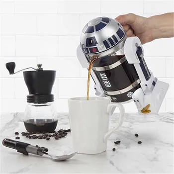 

Disney Cartoon STAR WAR R2-D2 Robot Office Family Expenses Mini Manual Coffeemaker Stereoscopic Siphon X4811