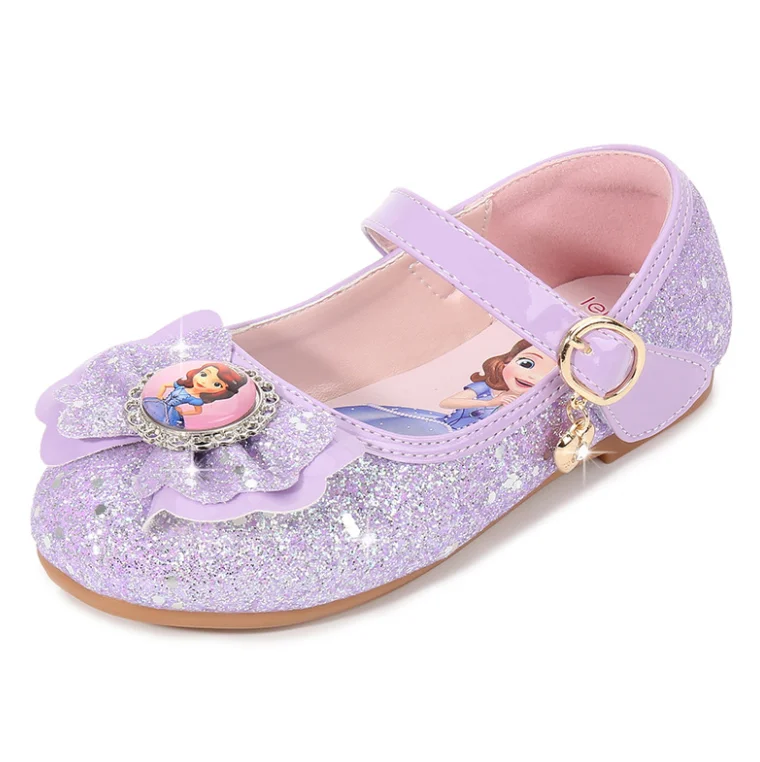 Baby Girls Kids Leather Sandals Sophia Flat Summer Butterfly Knot For Party Dress