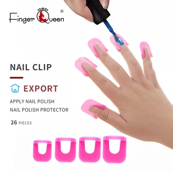 

26Pcs Nail Protector Cover Nail Manicure Tools Finger Cover Nail Polish Shield Protector 10 Sizes Nail Polish Protector WF001