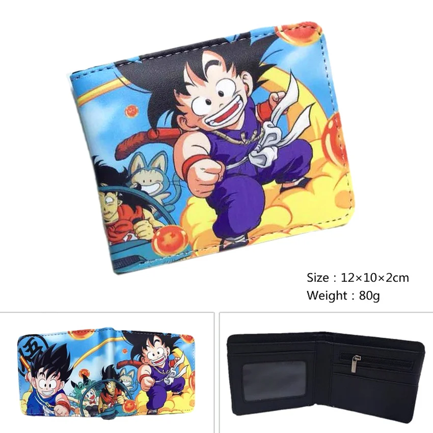 Аниме Dragon Ball Z Goku кошелек pu короткий двойной фото держатель для карт мультфильм кошелек для мальчиков и девочек студенческий кожаный карман для монет moneybag