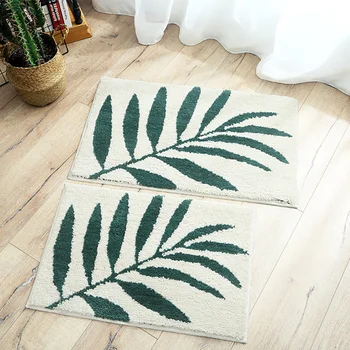 

Carpet In The Hallway Door Mat Leaves Flocking Door Mats Home Anti-slip Doormat Absorption Carpet Kitchen Floor Entrance Mat