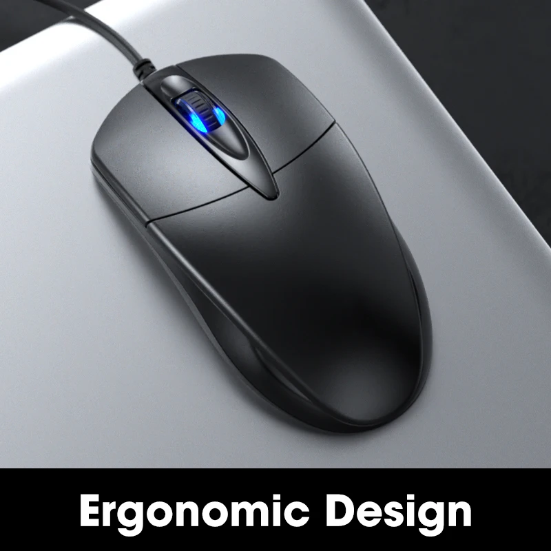 Wired Mouse Gamer Computer Office Gaming Silent USB Mouses 1200 DPI Mice Ergonomic For Macbook Laptop PC Non Slip | Компьютеры и офис