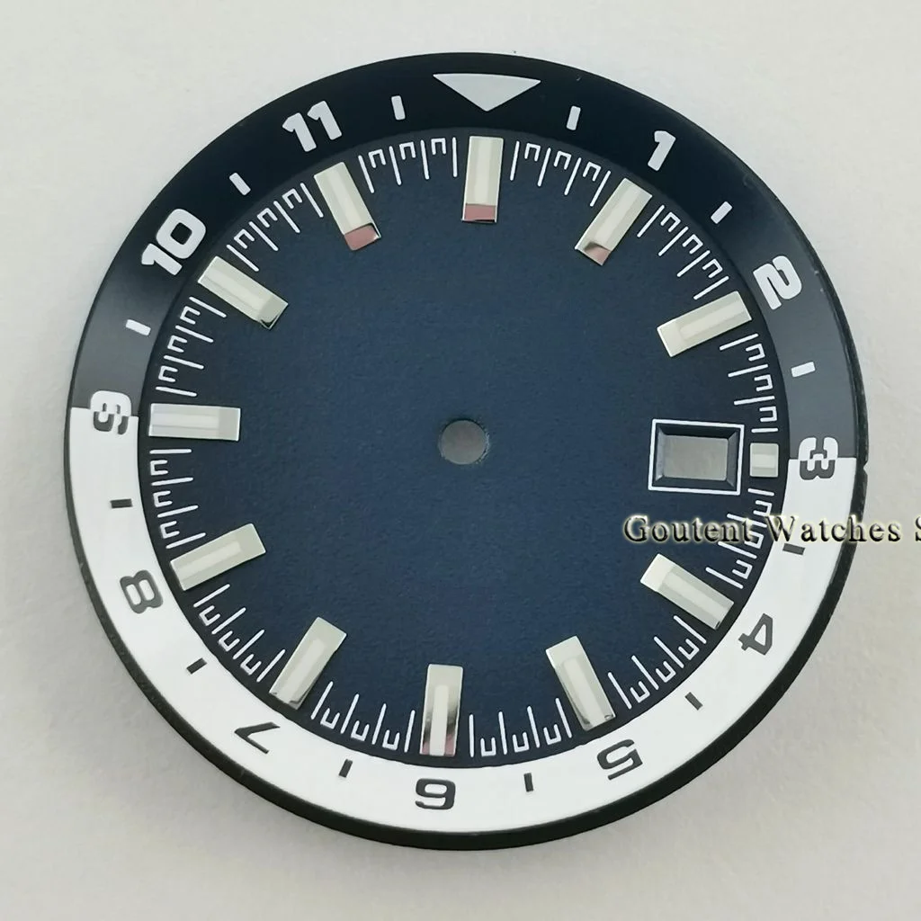 NH35自動巻きムーブメント腕時計文字盤部品セット　新品 時計の文字盤,36.5mm,黒,白,緑,青,章付き,調整可能な自動巻き