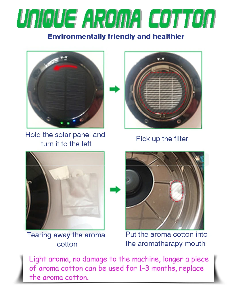 Solar Air Purifier Black Negative Ion Humidifier AS-3 Upgraded Version Aromatherapy Machine Formaldehyde PM2.5 Antibacterial
