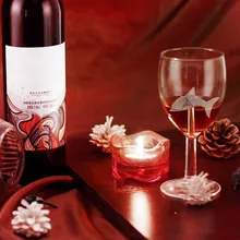 Домашние вечерние, стеклянные, оригинальные, дельфин, бокал для вина, хрустальные бутылки, вечерние, креативные, Хрустальные чашки, изысканная Подарочная чашка