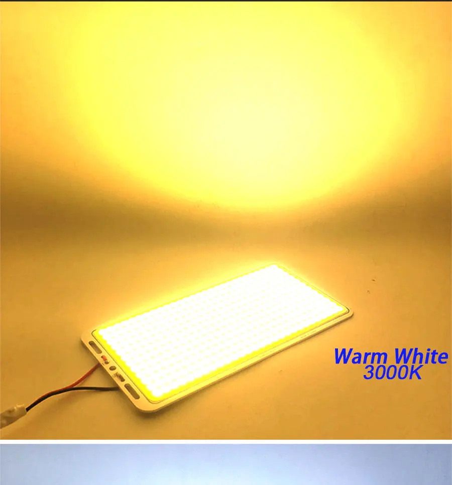 COB LED Chip Accessories for Outdoor Car Lighting Bulb DIY Super Bright 12V LED Panel Light Warm Cold White Lamp 220*113mm Board