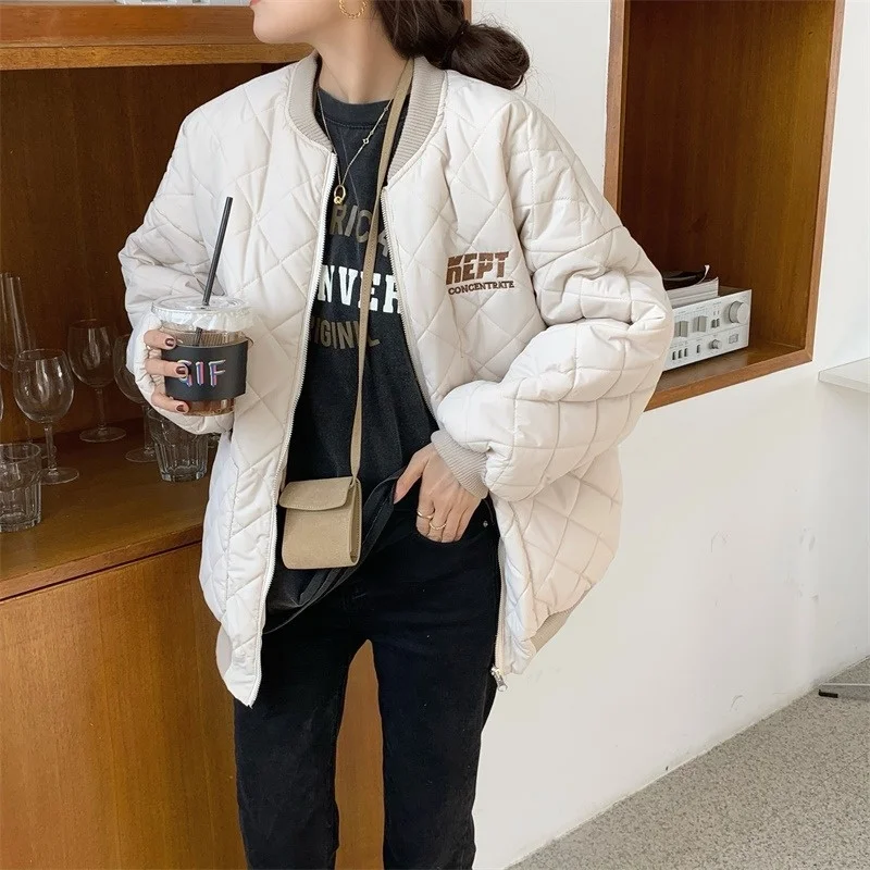 Winter Coat Korean New 2021 Women's Cotton Padded Jacket Small Man Loose Thickened Warm Design Feeling Baseball Suit Fashion | Женская