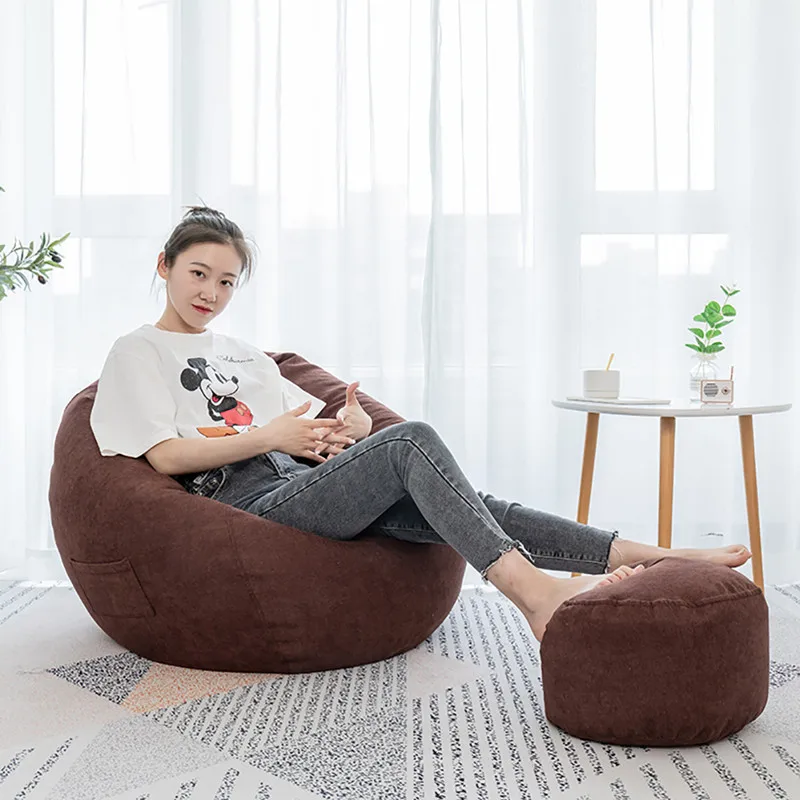 Large Bean Bag Chair Sofa Cover Comfortable Outdoor Lazy Seat Bag Couch  Cover without Filler And Replacement Sofa Inner Liner - AliExpress