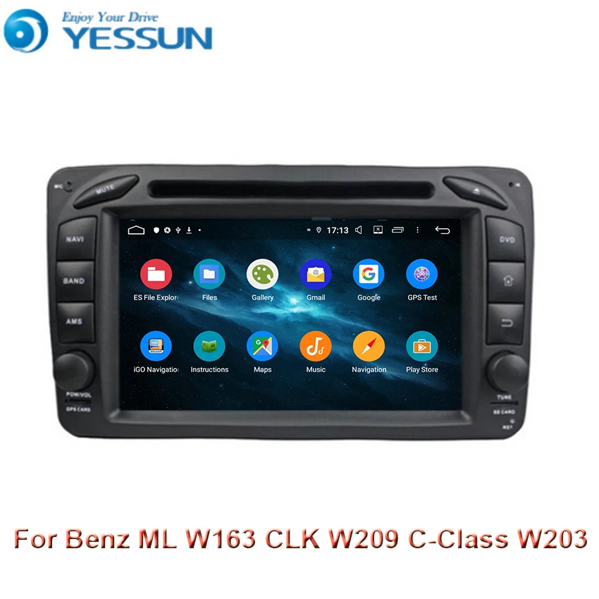 Для Benz ML W163 CLK W209 c-класс W203 SLK W170 e-класс W210 a-класс W168 автомобиль Android 9,0 мультимедийный dvd-плеер автомобильный Радио gps