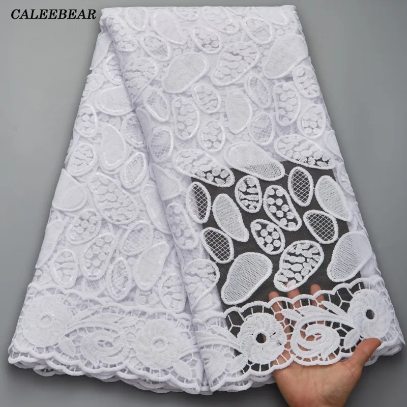 

Новейшая африканская кружевная ткань 2022 нигерийская молочная шелковая ткань кружево высокого качества белые кружевные материалы для вечерние него свадебного платья S2711