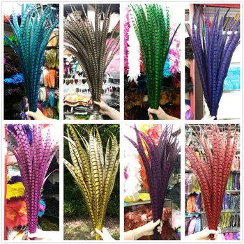 

Wholesale 10-100pcs Beautiful Natural Lady Amherst Pheasant Tail Feathers 80-90cm/32-36inches Christmas Holiday Decoration