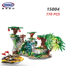 XINGBAO 15004 Forest Adventure Series 770PCS Explore The Stones Scenes Building Blocks Tree My World Bricks City Friends Model explore my world butterfly