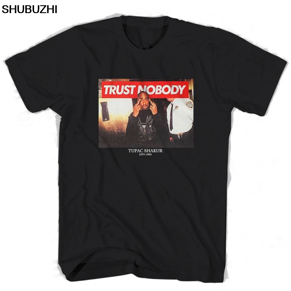 

Tupac 2Pac Shakur Me Against The World Trust Nobody Graphic Man shubuzhi Latest Men T Shirt Fashion Printed Men Cotton T-Shirts