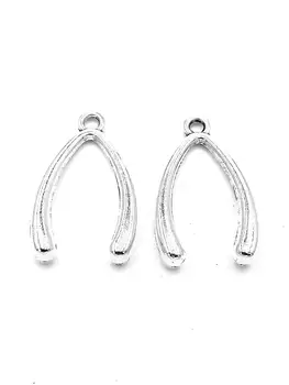 

30pcs Wishbone charms pendant 25x14mm antique silver ornament accessories jewelry making DIY base material