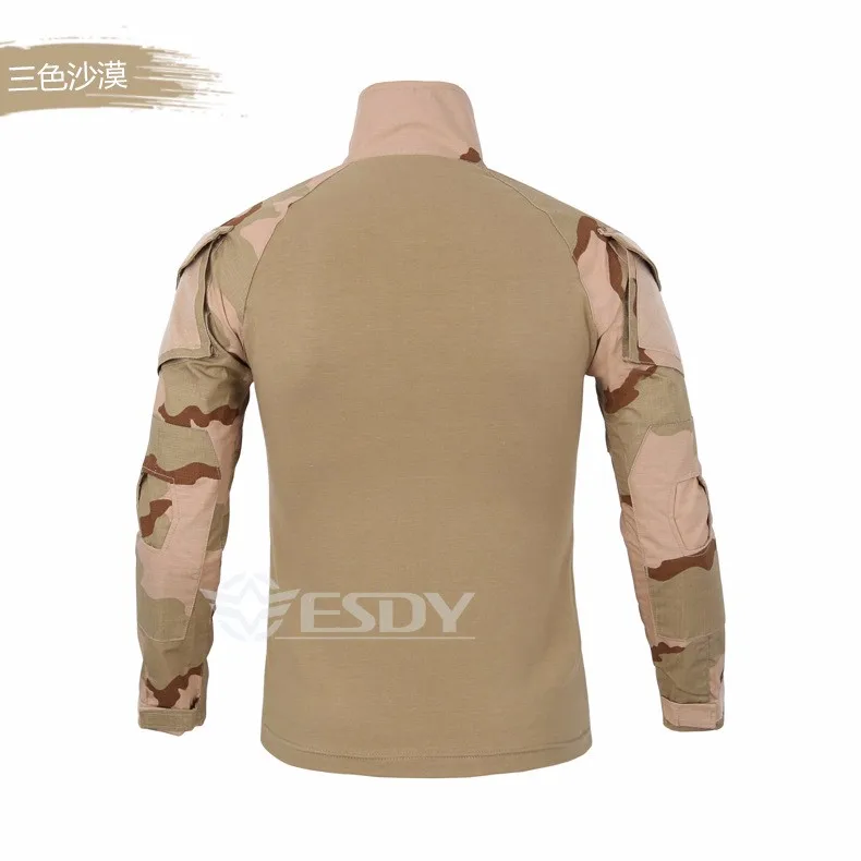 ESDY брендовые камуфляжные мужские военные футболки, армейская Боевая тактическая футболка, Мужская дышащая футболка с длинным рукавом, охотничьи футболки