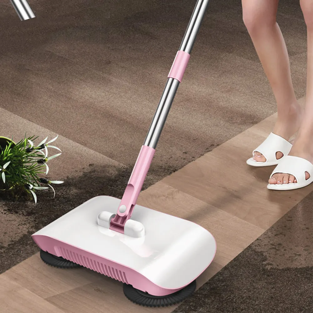 

Automatic Hand Push Sweeper Magic Rotate Broom No Electric Household Cleaning Tool BJStore