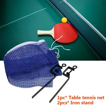 

Portable Foldable Table Tennis Net Set 2 Iron Stand Strong Mesh Ping Pong Ball Fix Equipment Table Tennis Training Accessories