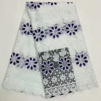 

New 2020 African Lace Fabric High quality 3 d flowers with Embroidery Nigerian Lace Fabric For Women French Mesh Lace Fabric