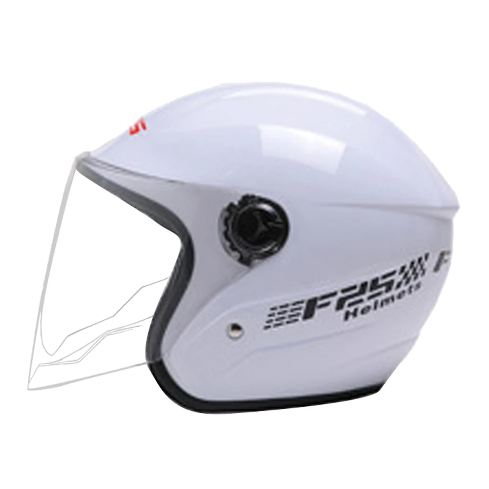 Белый Мотоциклетный шлем с открытым лицом Capacete Para Motocicleta шлем для скутера, гонок, мотокросса, мотошлемы Casco - Цвет: Белый