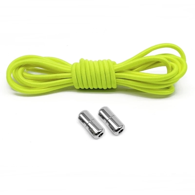 Light yellow 1 пара эластичных шнурков без галстука фиксирующие круглые шнурки для ботинок дети взрослые кроссовки быстрые шнурки N122 - Цвет: Light yellow