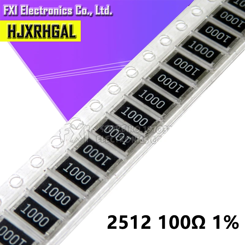 

50 шт. 2512 SMD резистор 100 Ом 1% 1 Вт 100R 101 новый оригинальный