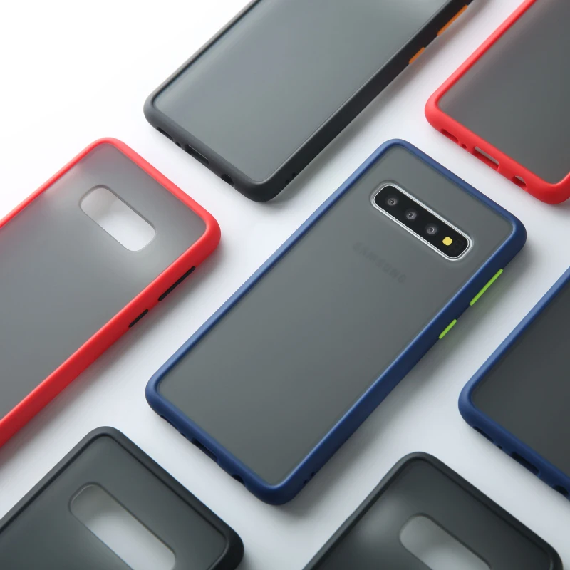 

Matte Case For Samsung Galaxy S10 A50 A70 M20 Note 10 Plus A60 M40 S10e A30 Shockproof Hybrid Tough Armor Back Cover Capa Fundas