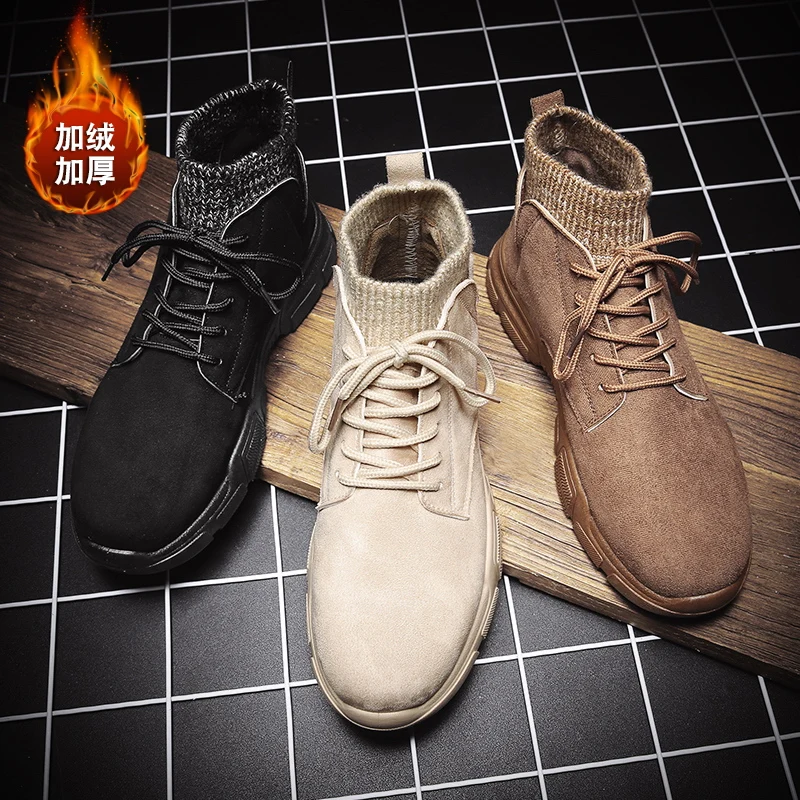 Men Tactical Boots Winter Leather Special Force Desert Ankle Combat Boots Men Leather Snow Boots Army Footwear Big Size