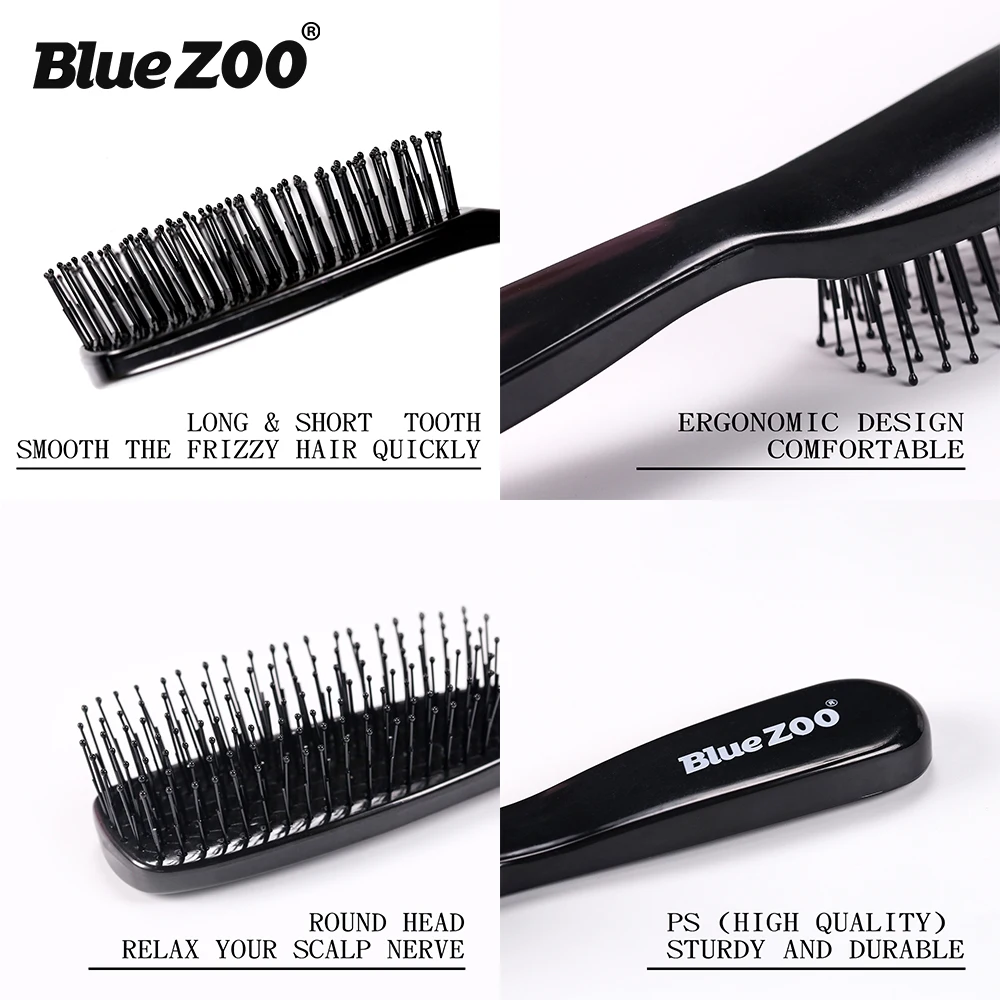 Пластиковые парикмахерские гребни Blue ZOO, 5 шт., щетки для волос, стрижка волос, укладка расчески, набор для парикмахерских расчесок, набор для ухода за волосами