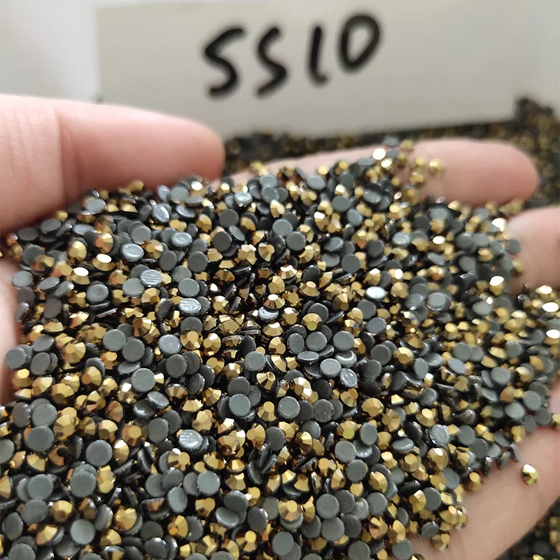 AAA хорошее качество Mine gold супер блестящие исправление горный хрусталь для стекла железные камни для одежды Одежда Обувь Сумки