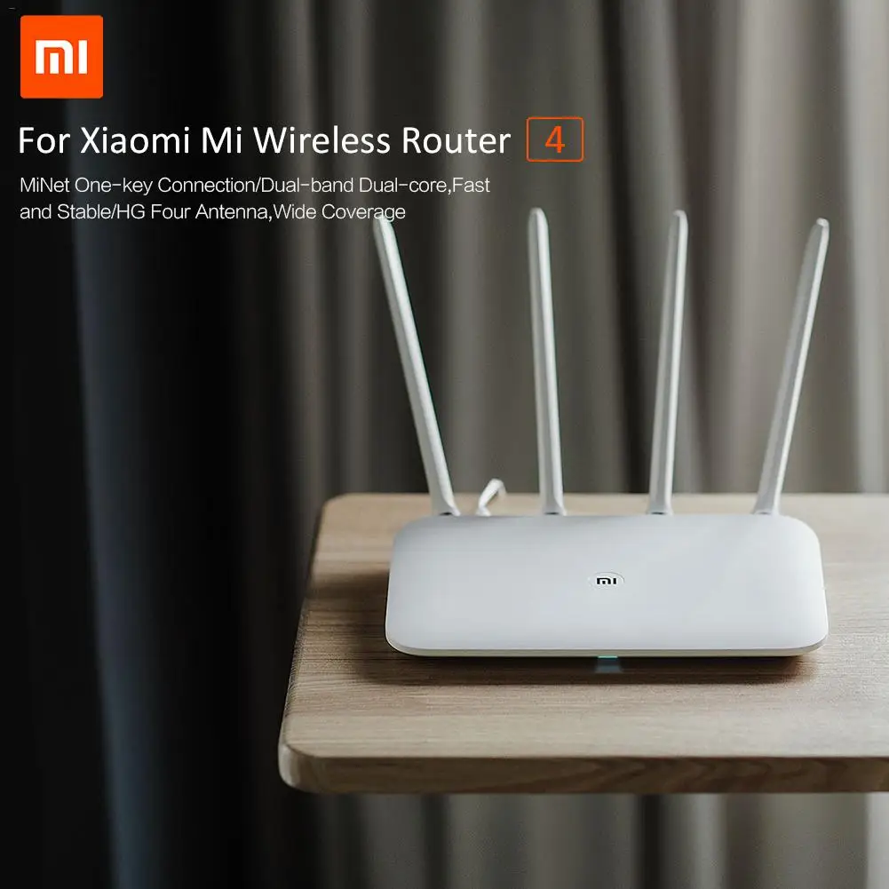 

Xiaomi WiFi Router for Xiaomi Mi Gigabit 100M 2.4GHZ 5GHz High Gain 4 Remote Antennas High-Speed Smart Wireless Router