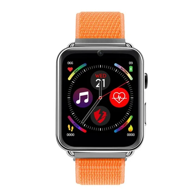 Orange Tendway 4G умные часы для мужчин Android 7,1 4G SIM wifi gps 2MP камера сердечного ритма 780 мАч батарея умные часы для мужчин - Цвет: Orange