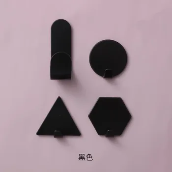 

4 metal hooks non-marking bag pot lid storage rack non-porous spoon rack living room bedroom kitchen supplies